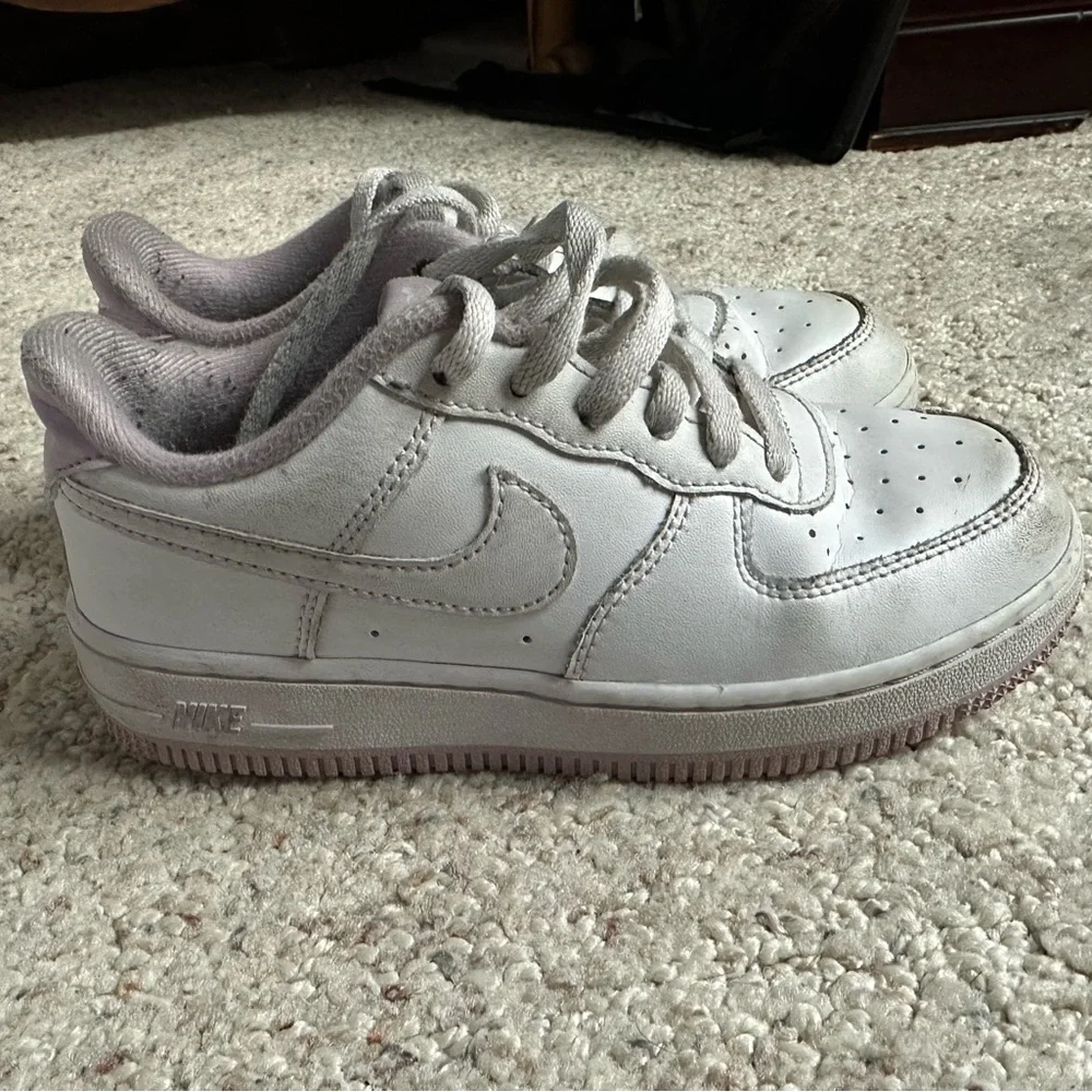 Nike Air Force 1 low white pink youth girls - Picture 1 of 5